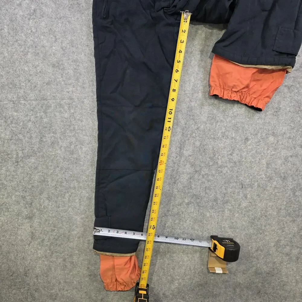 Napapijri Geographic Snow Pants Mens Small Blue Insulated Ski‎ Bib Suspenders